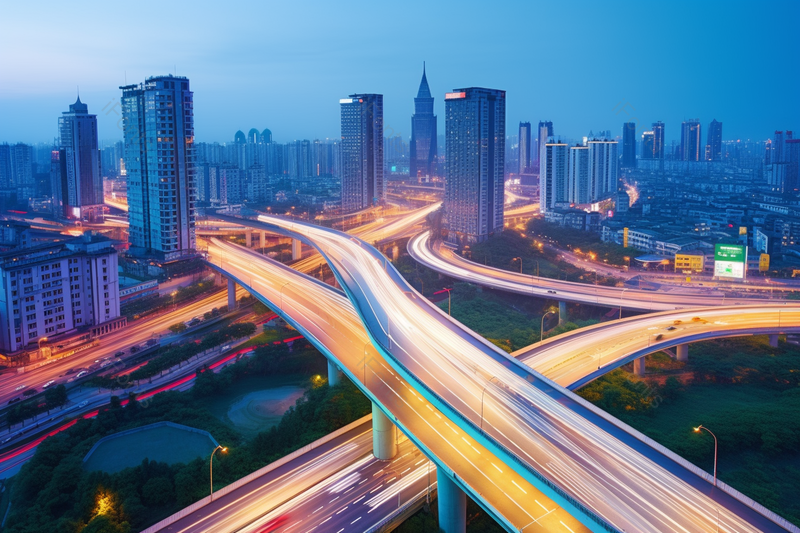 夜晚的城市快速路夜晚灯光实拍,高清,摄影图,摄影图片,图片大全,摄影图免费下载